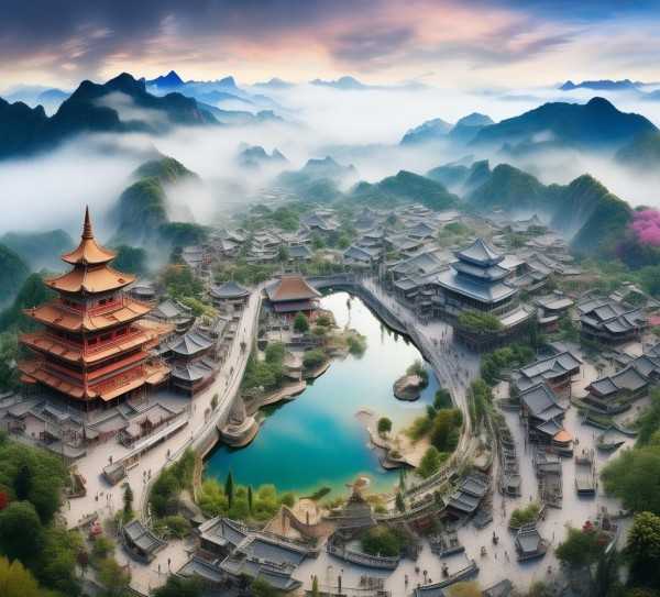 探寻中国四景区的交融之美，自然奇观与人文历史的完美邂逅