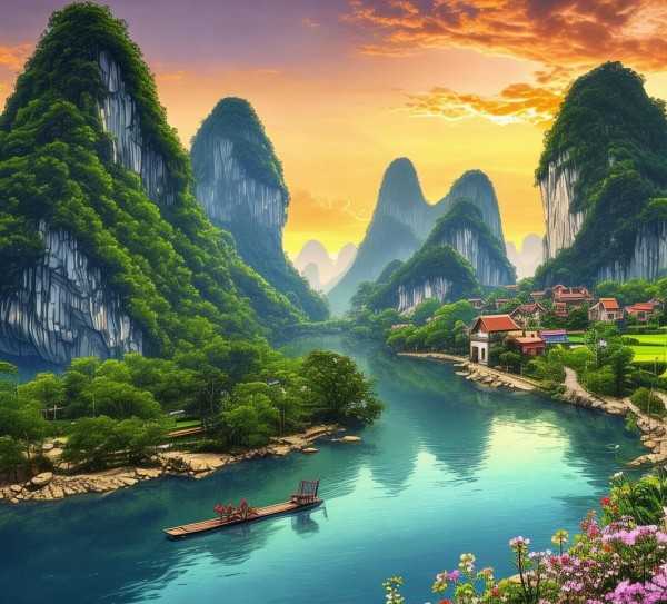 桂林山水之旅，朔地探险攻略，领略甲天下美景