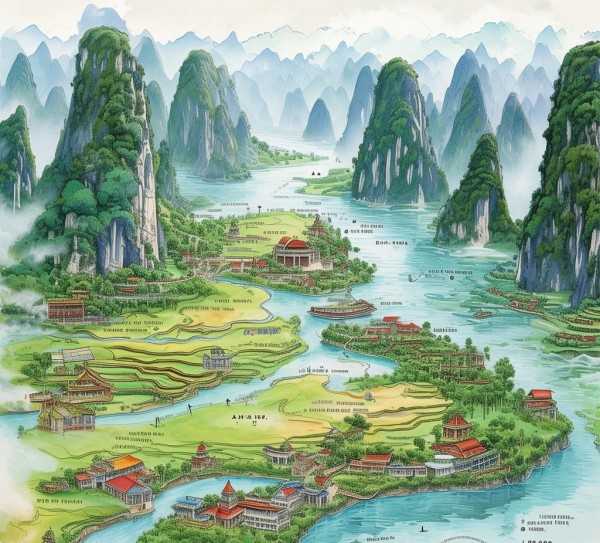 桂林山水甲天下，探秘绝美之旅攻略图