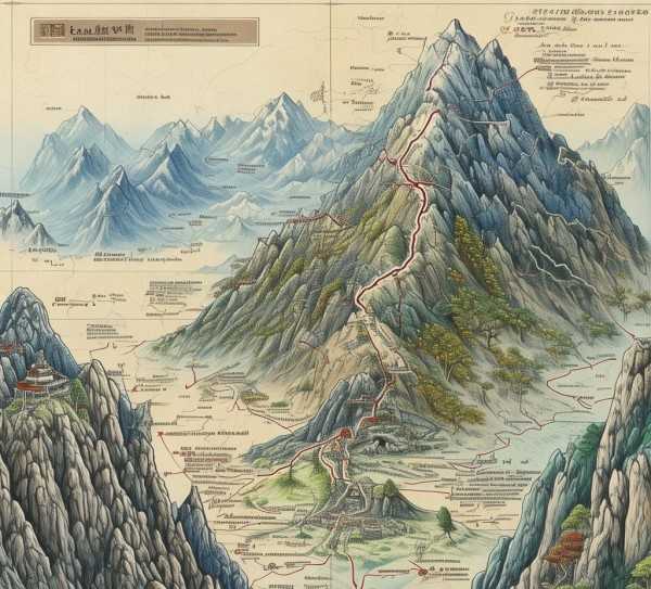 探秘华山，五岳之巅登山攻略路线图全解析